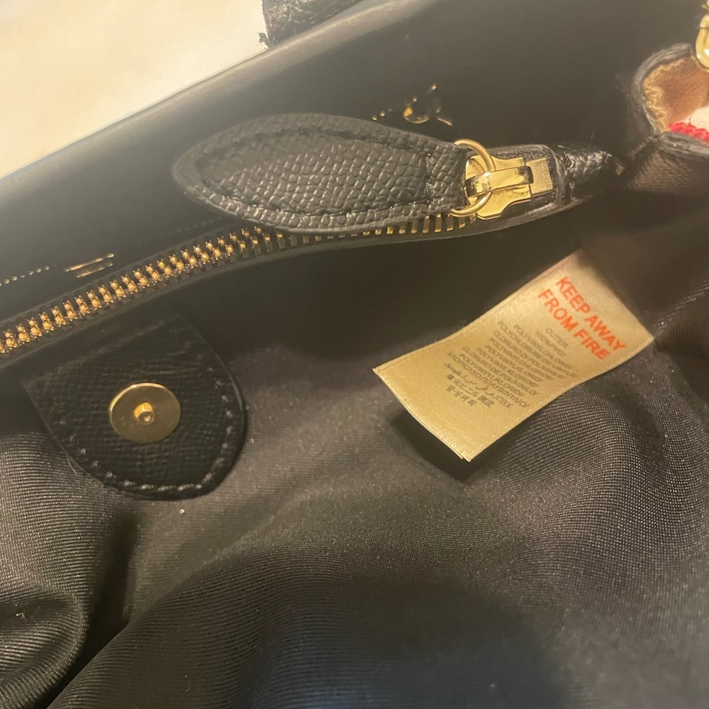 Burberry Black Leather Satchel with Gold Hardware - Picture 6 of 7